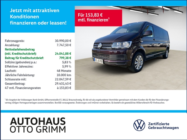 T6 Caravelle 2.0 TDI Comfortline lang AHK Navi K