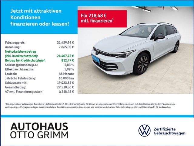 Golf VIII Variant 1.5 eTSI Goal AHK Kamera LED