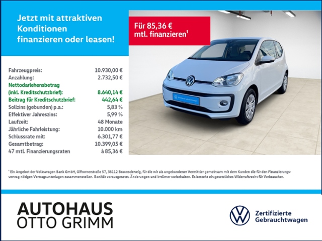 up! 1.0 Klima Sitzheizung