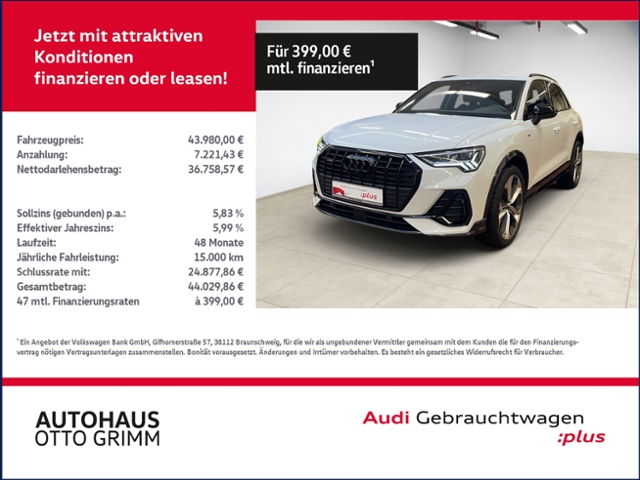 Q3 40 TFSI quattro S line KLIMA NAVI LEDER ALU