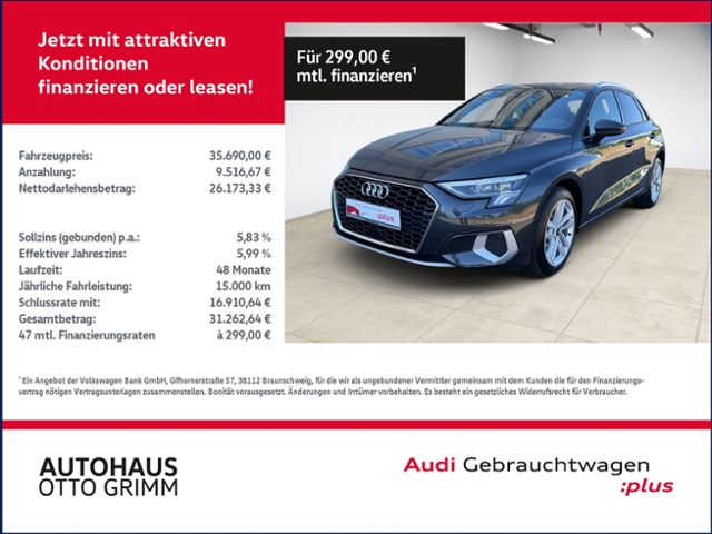 A3 Sportback 40 TFSI e advanced LED AZV